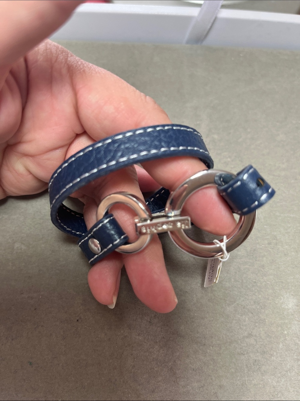 LiaSophia blue/silver choker/double wrap bracelet